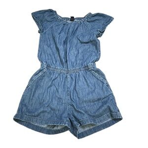 GapKids Girls Denim Romper Shorts Size Large 14/16